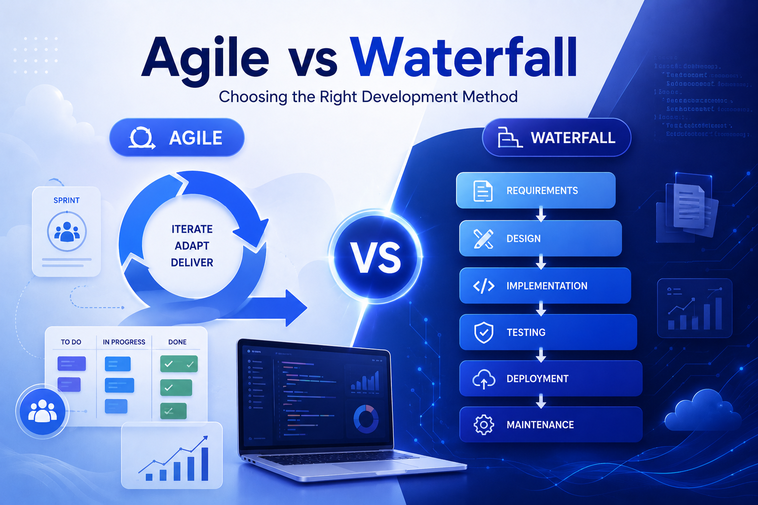 agile vs waterfall software development