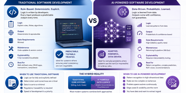 AI vs traditional software development